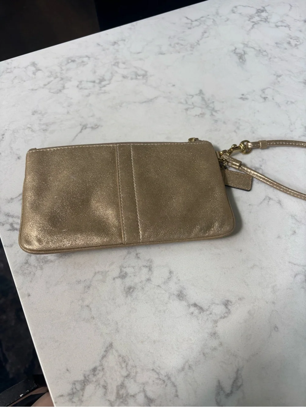 Coach metallic gold